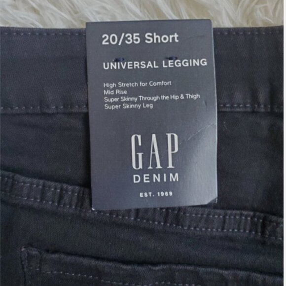 GAP Mid-Rise Universal Legging Plus Size 20/35 SHORT Black Jeans RETAIL $60 - Picture 6 of 8
